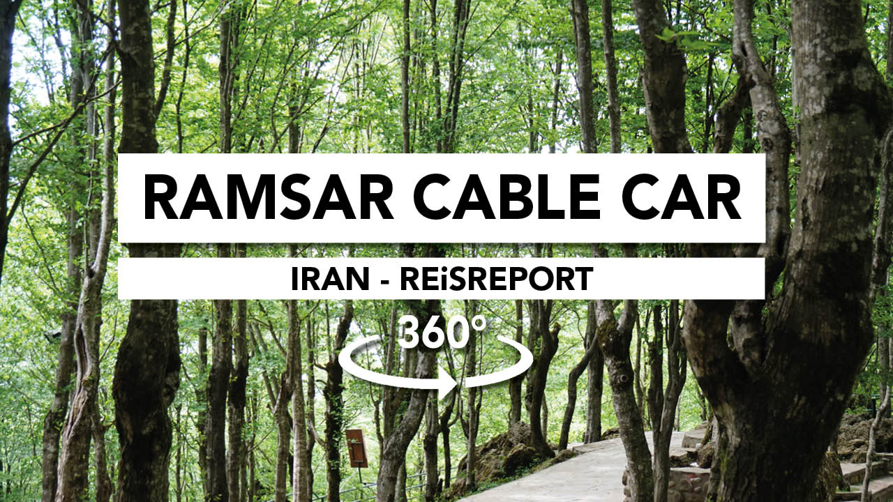 ramsar, cable car video 360, iran