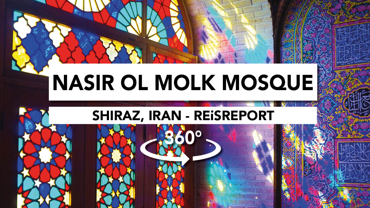 shiraz, nasir ol molk mosque video 360, iran