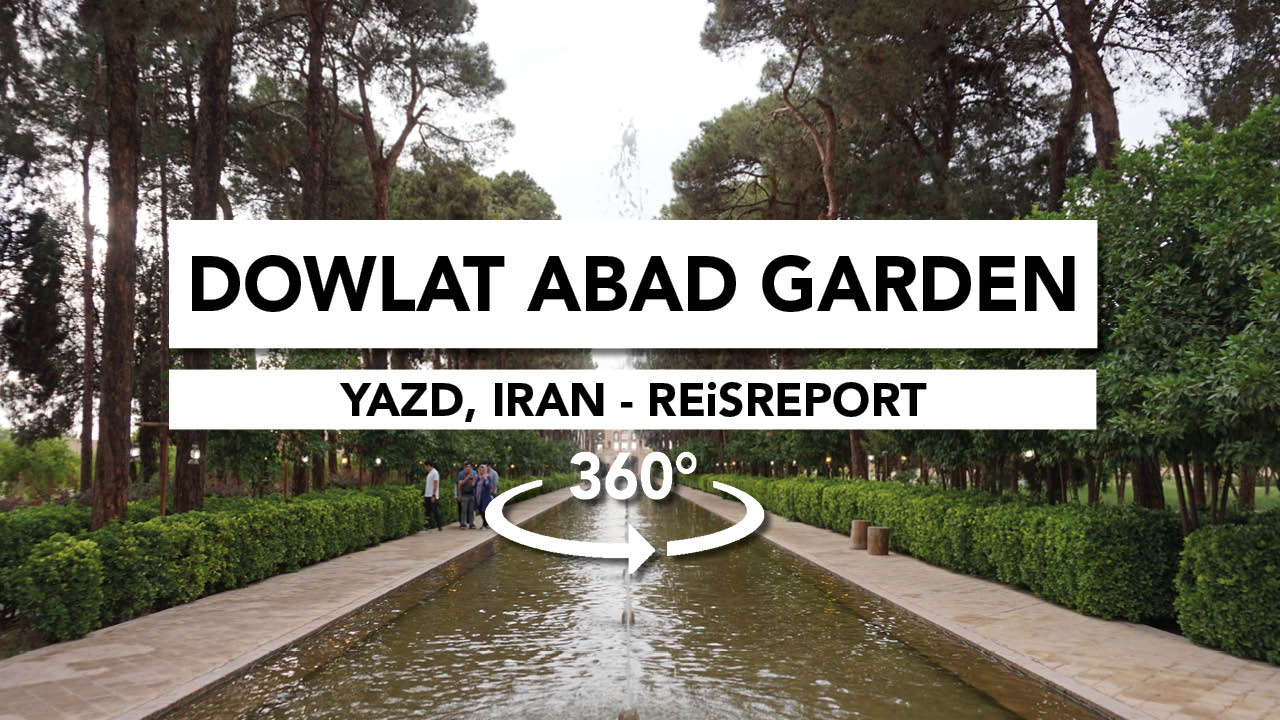 yazd, dowlat abad garden video 360 iran
