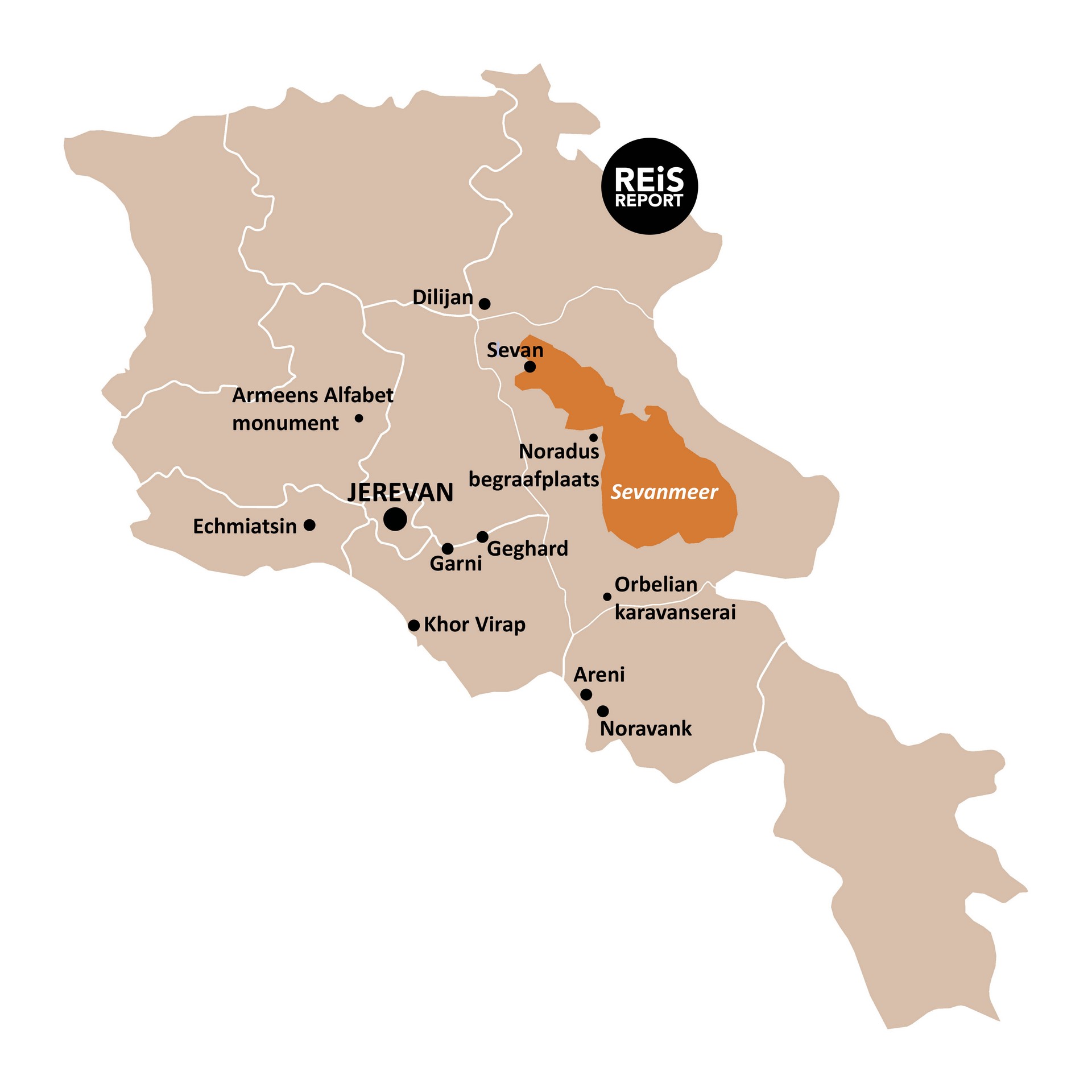 armenie-rondreis-route-kaart